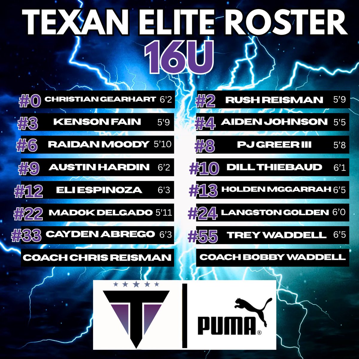🚨GAMEDAY🚨
TEXAN ELITE invades Oklahoma. 
Both squads take the court  in OKC at Fadeaway Hoops Summer Appreciation. GO TEXANS!!

🗓|Sat, July 26, 2025
🏀|TEXAN ELITE PURPLE
🆚|i4Ballers@3pm(CT3)
🆚|TeamEvo@7pm(CT4)

🏀|TEXAN ELITE BLACK
🆚|Spencer@5pm(CT1)
🆚|OnPoint@7pm(CT3)