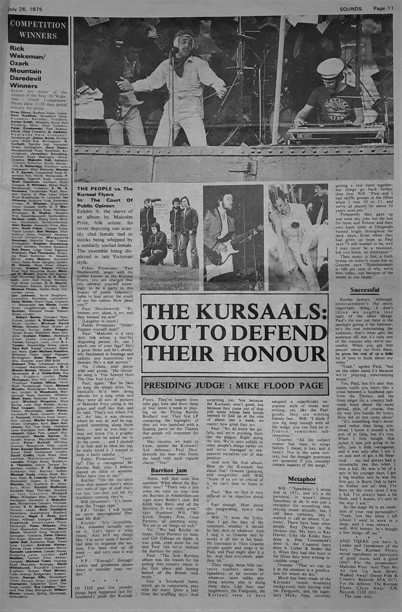 SoundsClips's tweet image. 26th, July 1975 an article on The Kursaal Flyers by Mike Flood Page. "Join a Southend band, travel, go to restaurants, play with the stars!"
@travelinhope