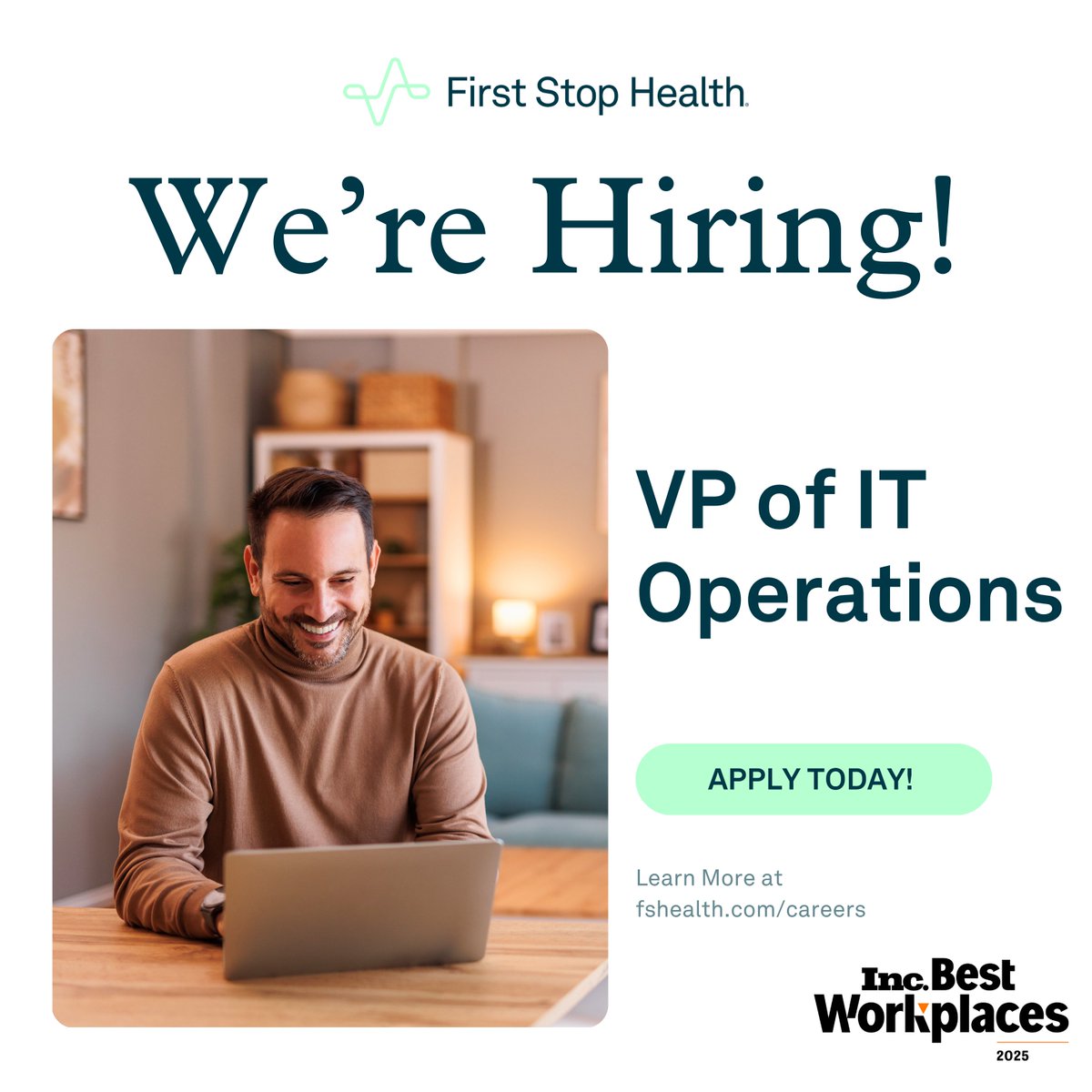 First Stop Health (@firststophealth) on Twitter photo We’re hiring a VP of IT! <a href="/FirstStopHealth/">First Stop Health</a> is seeking a systems-minded technology leader to own the vision, roadmap, and delivery model for our tech stack. If you’re passionate about building systems and leading with purpose, we’d love to hear from you! fshealth.info/455vE5E We’re hiring a VP of IT! <a href="/FirstStopHealth/">First Stop Health</a> is seeking a systems-minded technology leader to own the vision, roadmap, and delivery model for our tech stack. If you’re passionate about building systems and leading with purpose, we’d love to hear from you! fshealth.info/455vE5E