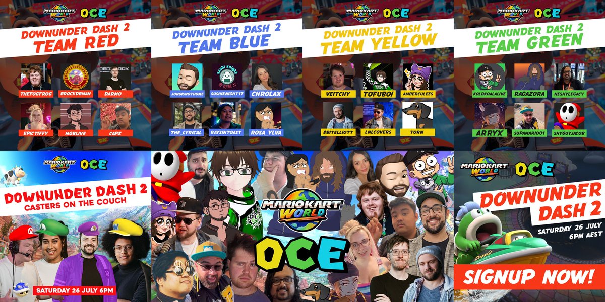 WeAreHSP's tweet image. We had an absolute SUPER time tonight with @MKW_OCE community for the Downunder Dash 2. So many intense knockout tours & picture-perfect finishes!
Thank you to the community, we hope to improve and make the next event even better! ♥️
#DownunderDash #MarioKartWorld #MarioKart