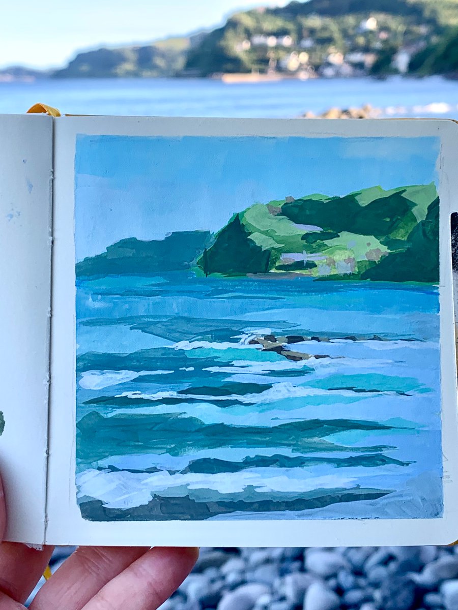 mari02_FA's tweet image. 海でスケッチしてきました
普段はＦＡじゃない絵の方を多く描いているので、ここに上げるのも変かなーと思ったけど楽しかったので