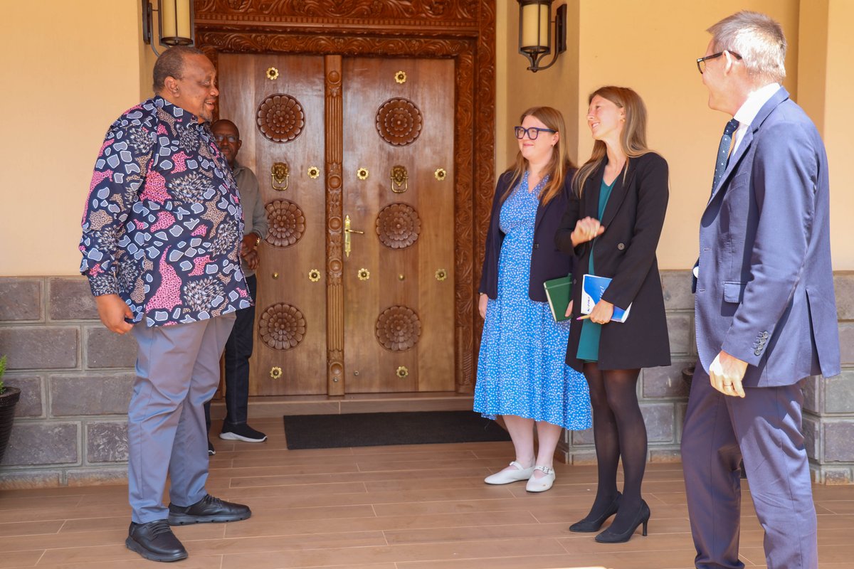4thPresidentKE's tweet image. Former President Uhuru Kenyatta held discussions today with the British High Commissioner to Kenya, Neil Wigan OBE, during a courtesy visit at his residence.