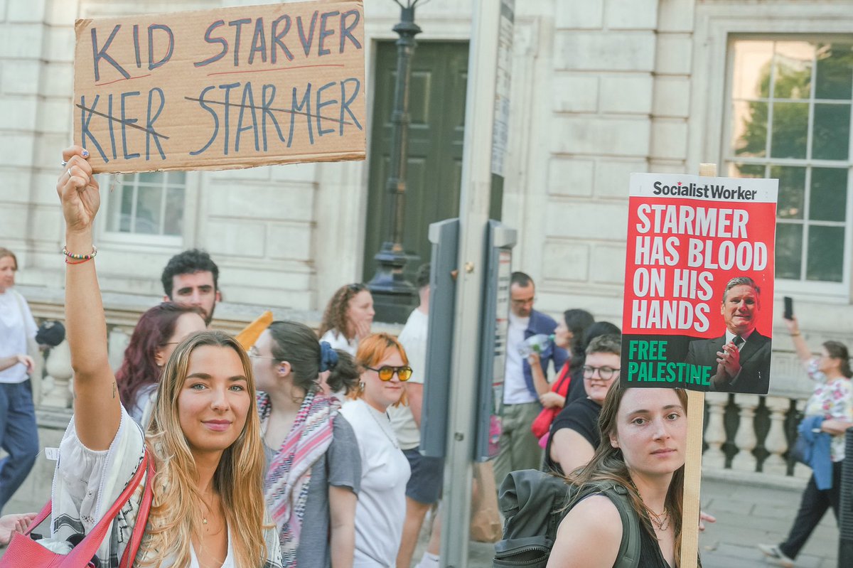 adnansarwar's tweet image. Gaza protest, Downing Street, London, 25/07/2025