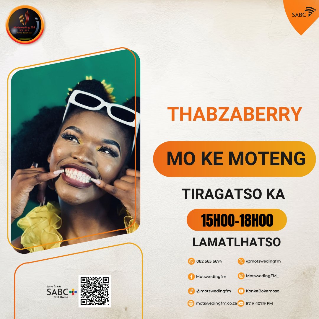 motswedingfm's tweet image. #KeMoteng le Ernest the DJ
☎️: 082 565 6674
📷: motswedingfm.co.za
SABC +: sabcplus.com
#MotswedingFM