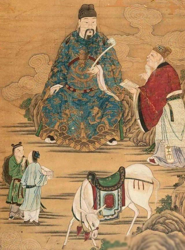 x1ngwu's tweet image. In Daoist #mythology, Wenchang Dijun (文昌帝君) reigns as the divine patron of scholars and exams. A dignified figure of wisdom, he’s often flanked by Tianlong and Diya—Heavenly Deaf and Earthly Mute—who record scholars' fates in silence. Tianlong hears all, but listens to none;…