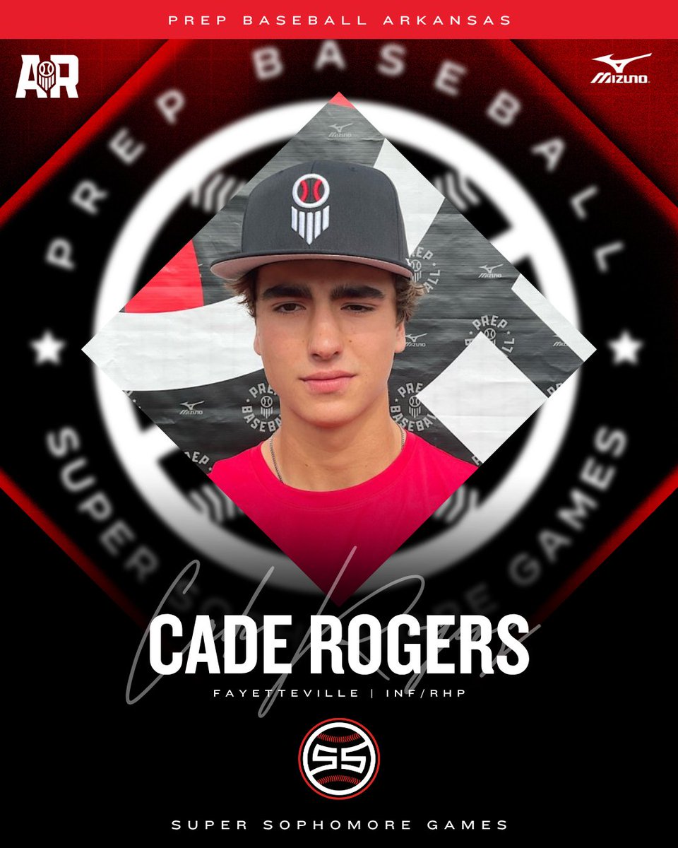 𝗜𝗡𝗩𝗜𝗧𝗘 𝗔𝗖𝗖𝗘𝗣𝗧𝗘𝗗 ✅

INF/RHP Cade Rogers (Fayetteville) is locked to represent Team Arkansas at the 2025 Prep Baseball Central Super Sophomore Games in Kansas City! #CSSG25

👤: loom.ly/x9k59vE