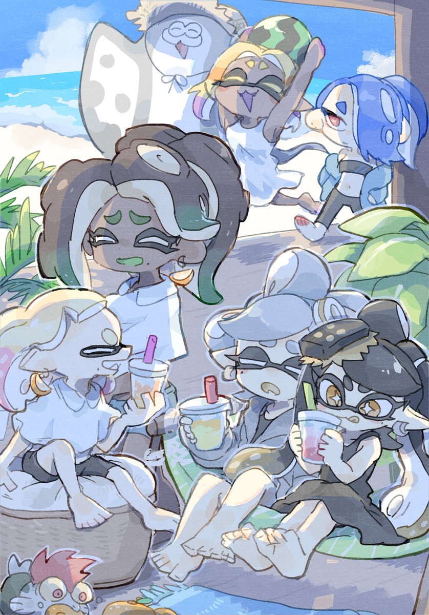 yuritokemo's tweet image. 暑中見舞