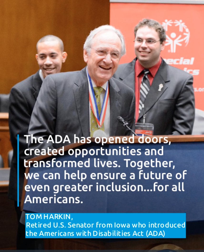 SONorthAmerica's tweet image. Let’s celebrate the Americans with Disabilities Act (ADA) 35th Anniversary! The ADA works to ensure all people with disabilities have the same rights and opportunities as everyone else. #ADA35 #ThanksToTheADA #UnifiedGeneration