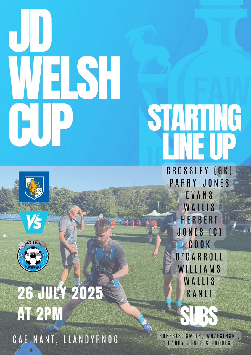N . F . A ⚽️ (@nfafootball_) on Twitter photo 𝗝𝗗 𝗪𝗲𝗹𝘀𝗵 𝗖𝘂𝗽
Starting line up ahead of our Welsh Cup game 🆚 <a href="/LlandyrnogFC/">Llandyrnog United</a> this afternoon
#WeAreNFA 𝗝𝗗 𝗪𝗲𝗹𝘀𝗵 𝗖𝘂𝗽
Starting line up ahead of our Welsh Cup game 🆚 <a href="/LlandyrnogFC/">Llandyrnog United</a> this afternoon
#WeAreNFA