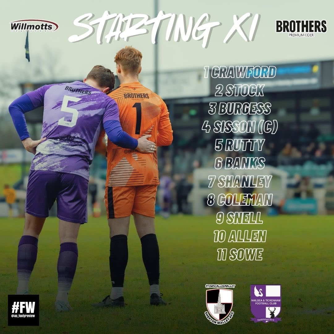 Shepton Mallet AFC (@mallet_afc) on Twitter photo Today’s Jewson <a href="/_WesternLeague_/">Western League</a> starting XI for the Mallet
Subs - Seviour, Collins, Sharkey, Costerton & Morris
<a href="/swsportsnews/">South West Sports News</a> Today’s Jewson <a href="/_WesternLeague_/">Western League</a> starting XI for the Mallet
Subs - Seviour, Collins, Sharkey, Costerton & Morris
<a href="/swsportsnews/">South West Sports News</a>