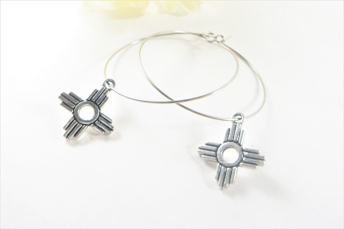 valroseshowers's tweet image. Zia Hoop Earrings Silver for New Mexico Lover Gifts under 20 for Teacher Special Gift for Her Southwestern Style Pendant Jewelry Set 2 Sizes tuppu.net/94cf0a4e #EtsyShop #EtsySeller #SantaFe #NewMexico #GiftsUnder20