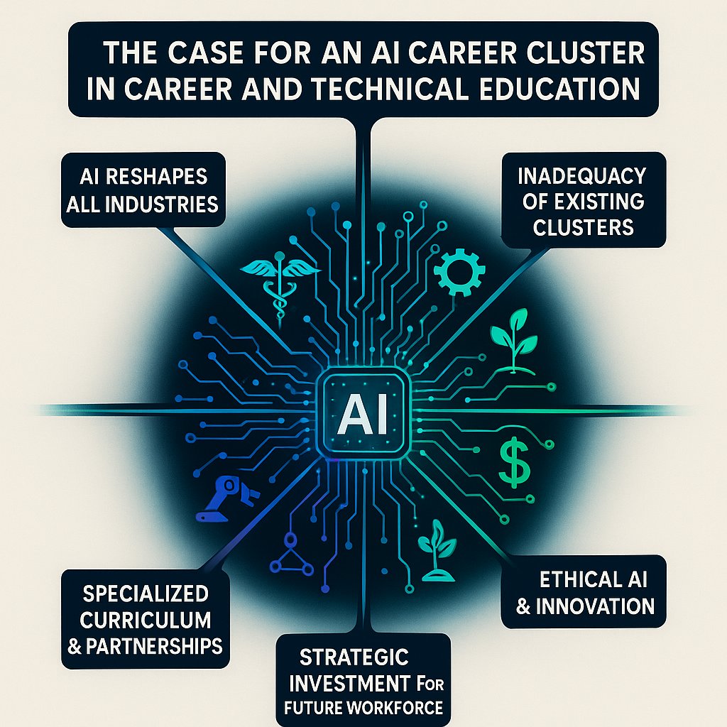 The Case for Creating an AI Career Cluster in Career and Technical Education
Click the link: bit.ly/3H45l84
Subscribe to CTE Champion for free to stay updated on all things CTE on Substack!