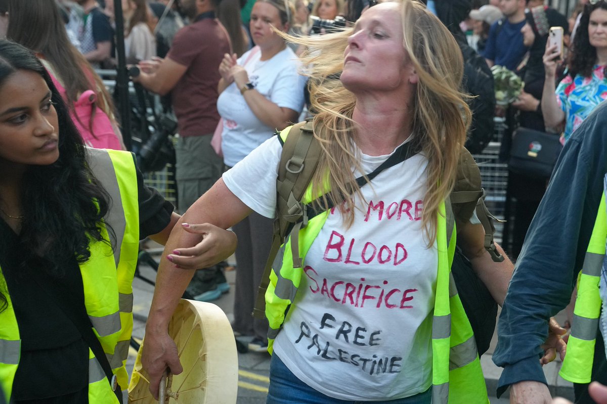 adnansarwar's tweet image. Gaza protest, Downing Street, London, 25/07/2025