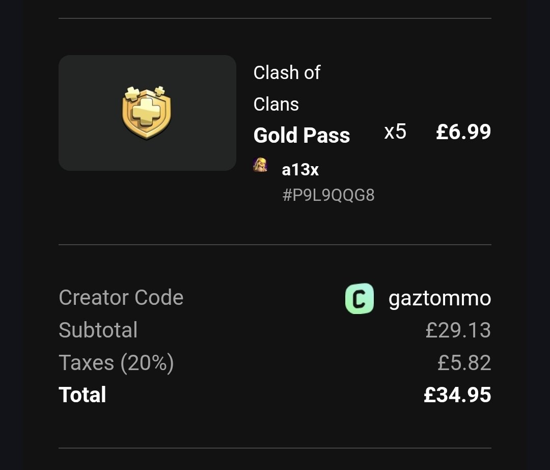 Stocking up to do more Gold Pass giveaways soon!

Of course, using Code <a href="/GazTommo_/">GazTommo</a> 🫡