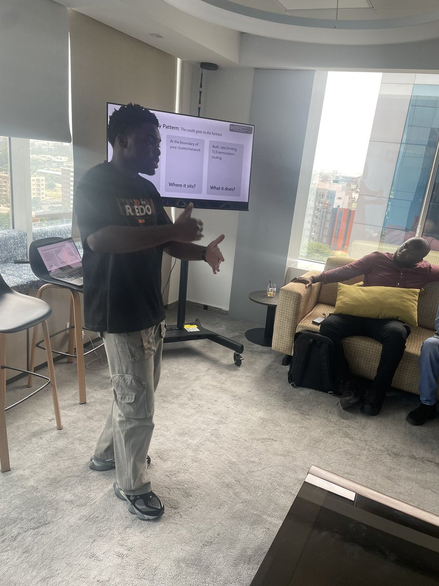gdgcloudlagos's tweet image. Chukwuemeka is taking us through API Gateway at #GDGDeepStack! 💥
Talks on security, edge & sidecar architecture + a live Edge Gateway demo that’s like a banger!
API traffic, secured & controlled, the cloud-native way.
#APIGateway #Edge #CloudSecurity #GDGCloudLagos #GDGLagos
