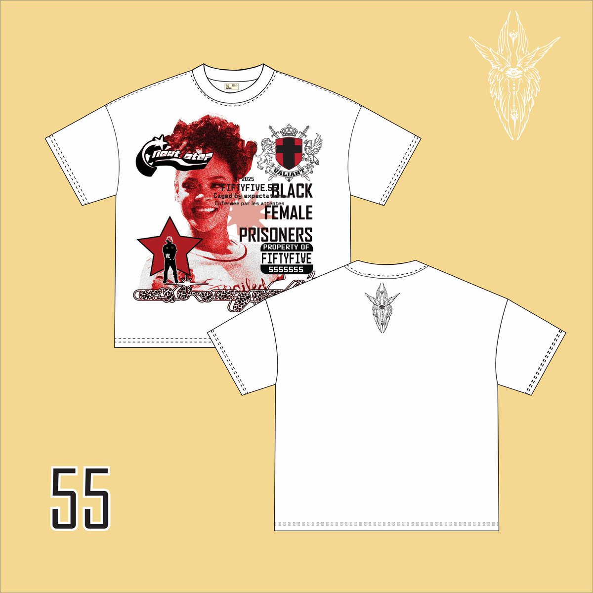 dclsilachetka's tweet image. Graphic tee design for @Fifty5ive55