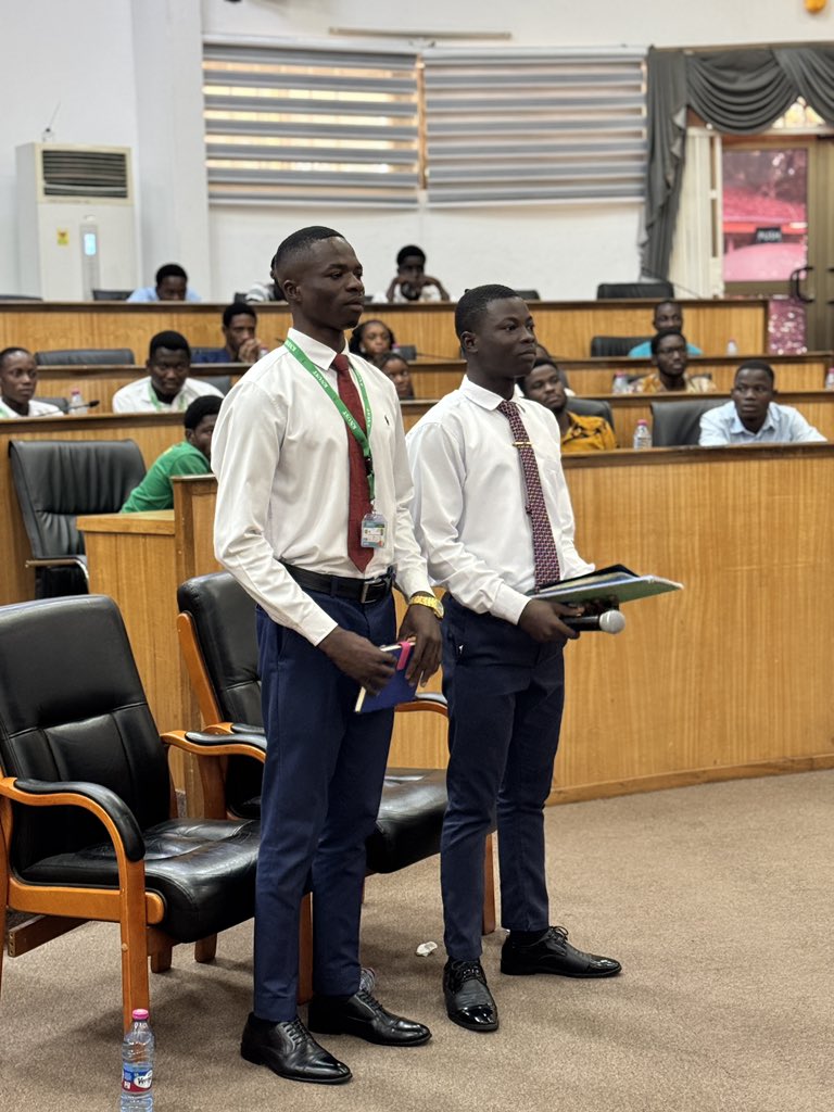 theknustgazette's tweet image. โผ๏ธAn Official Information โผ๏ธ
Master Abdalla Duu Ali and Master Silas Nborochie have confidently appeared before the vetting panel, presenting bold ideas and strong leadership intent as they seek the mandate to serve as SRC President. The journey to transform student leadershipโฆ