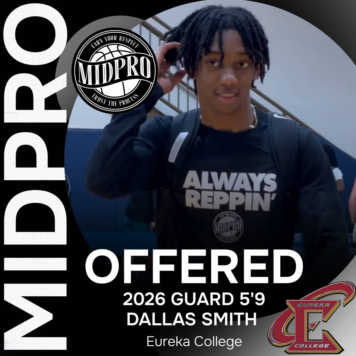 MidProAcademy's tweet image. 2026 Guard 5’9 Dallas Smith has received an athletic offer from Eureka College (D3) @dallassmith_3
#MidProFam #ThisIsWhatWeDo #TrustTheProcess #EarnYourRespect #CreateYourStory