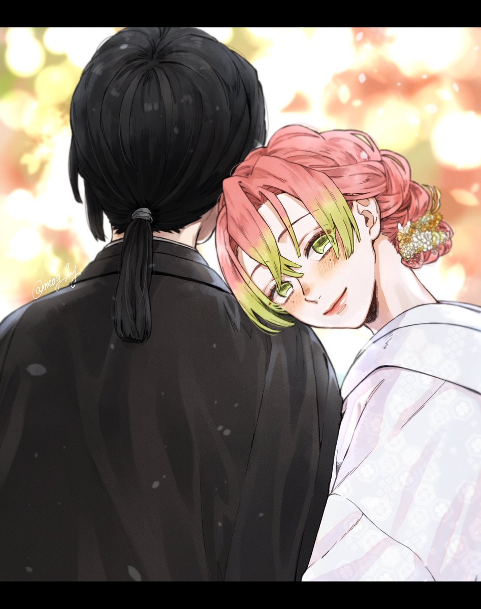 mog_ky's tweet image. 【再掲】もう4〜5年も前に描いたおばみつたち🐍🍡