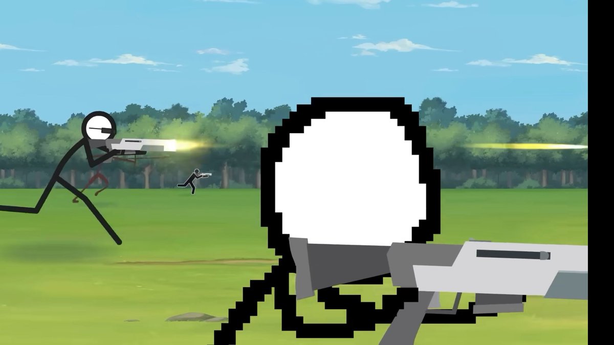 Rapidestudio's tweet image. アニメーターvsアニメーション9で敵側に「ドアが開かないぶち破ろう」の棒人間がいたのを見た時はおじさん興奮しちゃったのよ…