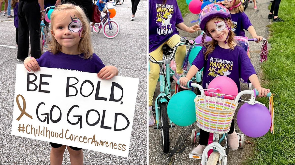 CleClinicNews's tweet image. Hannah and Lyla are connected by more than friendship, they’re both survivors of a rare pediatric eye cancer called retinoblastoma.
Today, they’re pedaling with a purpose in our Trike & Bike event and raising funds for pediatric cancer research.
More: cle.clinic/4kYcODI
