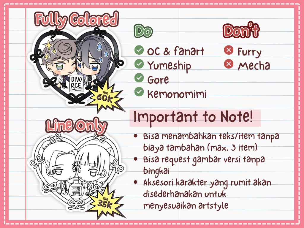 goingasleep's tweet image. ☀OPEN YCH CHIBI COMMISSION☀
[❤s and 🔄s are very much appreciated!✨ ]

I&apos;m opening my very first commission for INA🇮🇩 only! Aku buka 5 slot yas💔✌

Please DM me or fill out the GForm below if you&apos;re interested ☀

⬇⬇⬇⬇⬇⬇
forms.gle/tMBKdFN5mQ37CB…