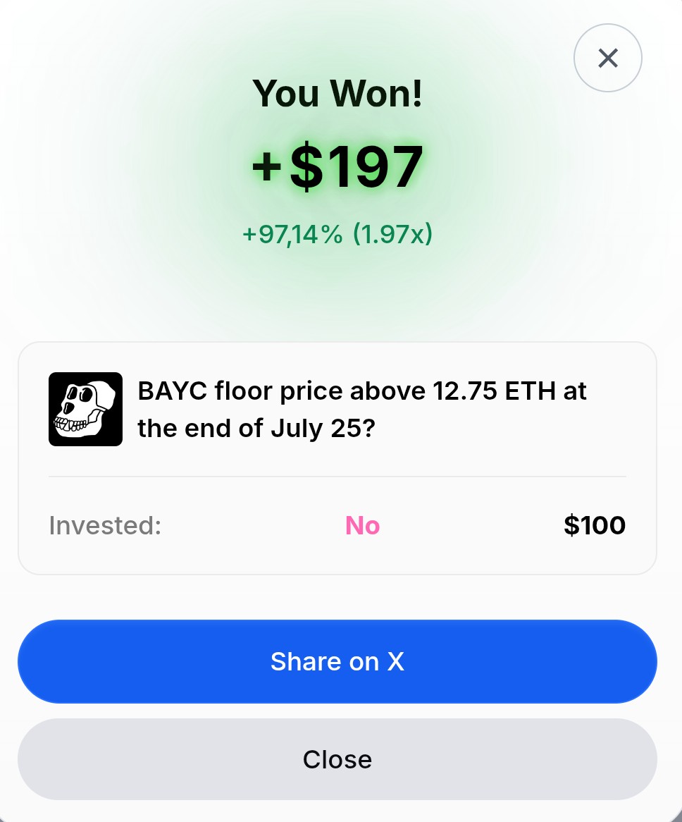 plzdiethx_bye's tweet image. I won two more predictions on @MyriadMarkets , based on @LineaBuild. BAYC was tough. 
$MYR is coming, but you still have time!