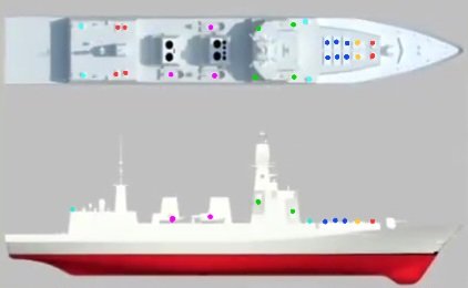 AdithyaKM_'s tweet image. "Indian Navy's Warship Design Bureau is charging ahead with Next Generation Destroyers, Frigates and Corvettes"
IN video has a low resolution render that's potentially the top deck of NGD / NGF / just a placeholder.
Anyways, speculative thoughts:
- Superstructure has 4x radar…
