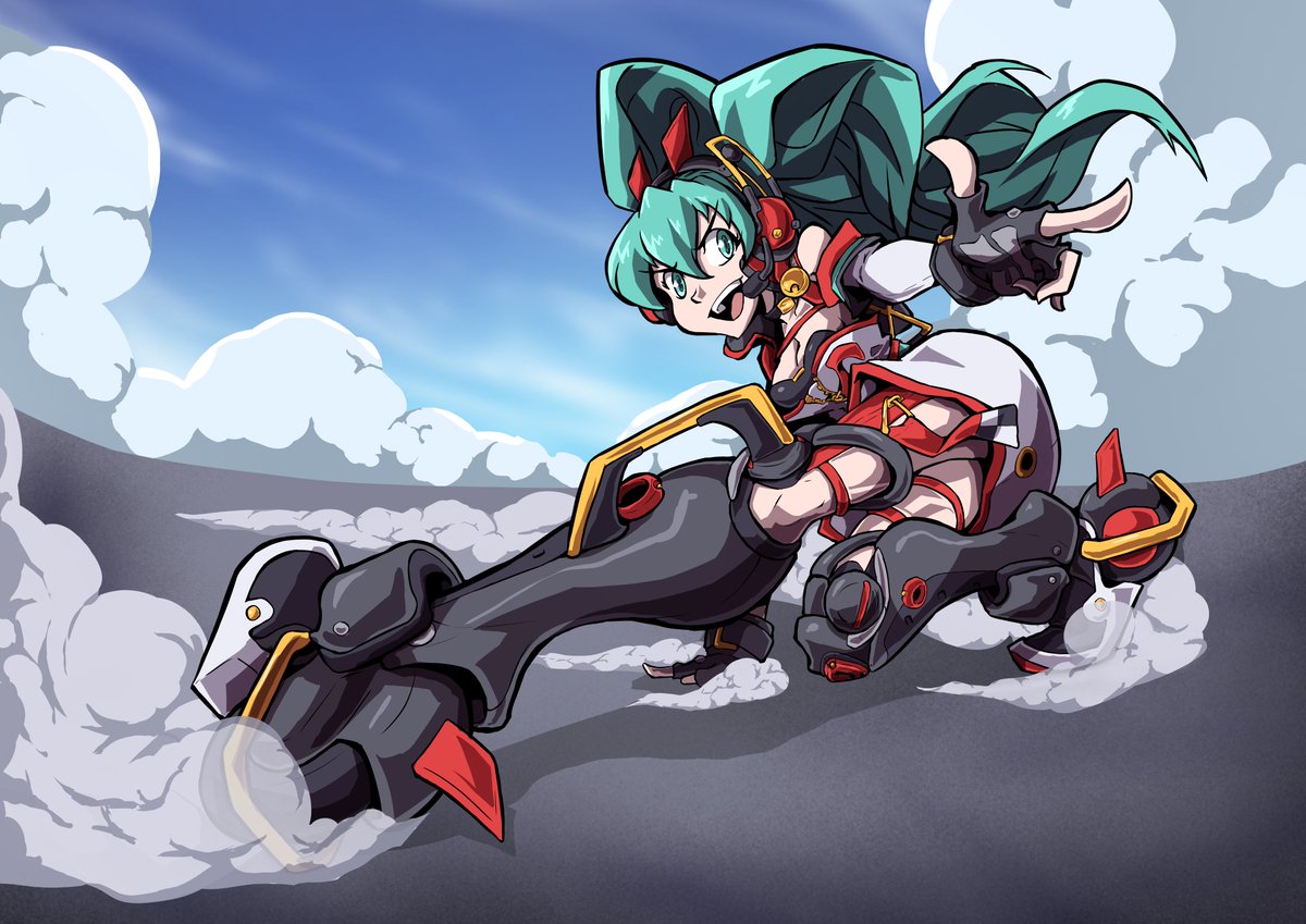 I love drawing Miku with skates