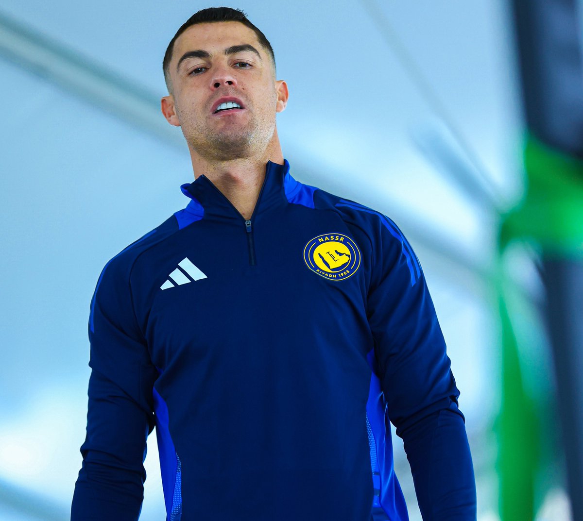 CR7xWorld's tweet image. الاسطورة كريستيانو في تدريبات اليوم 🥶🩵