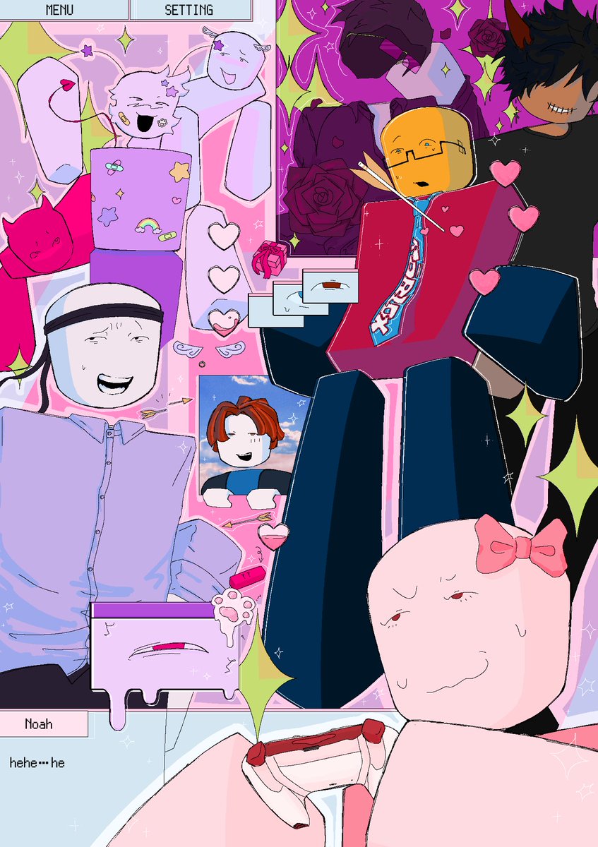 vivid_pH2's tweet image. #robloxart otome game