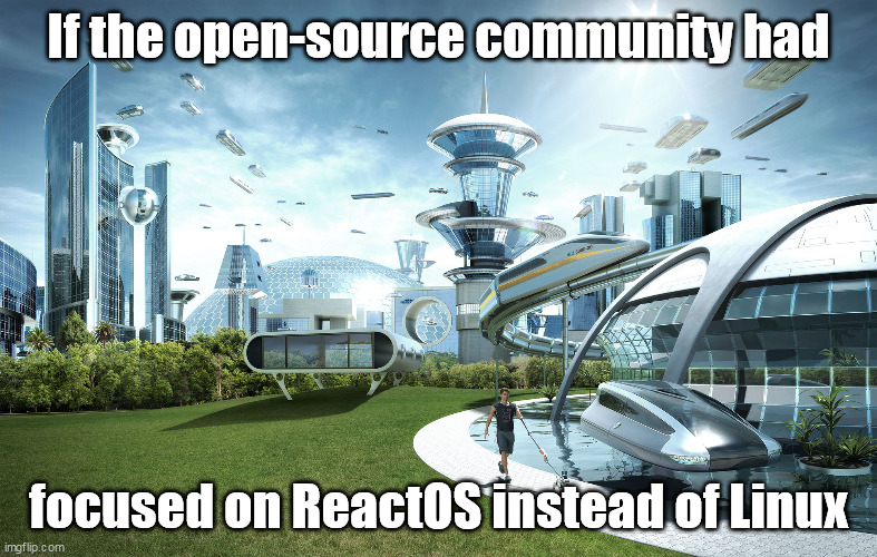 reactos's tweet image. Greetings from #ReactOS. ;)