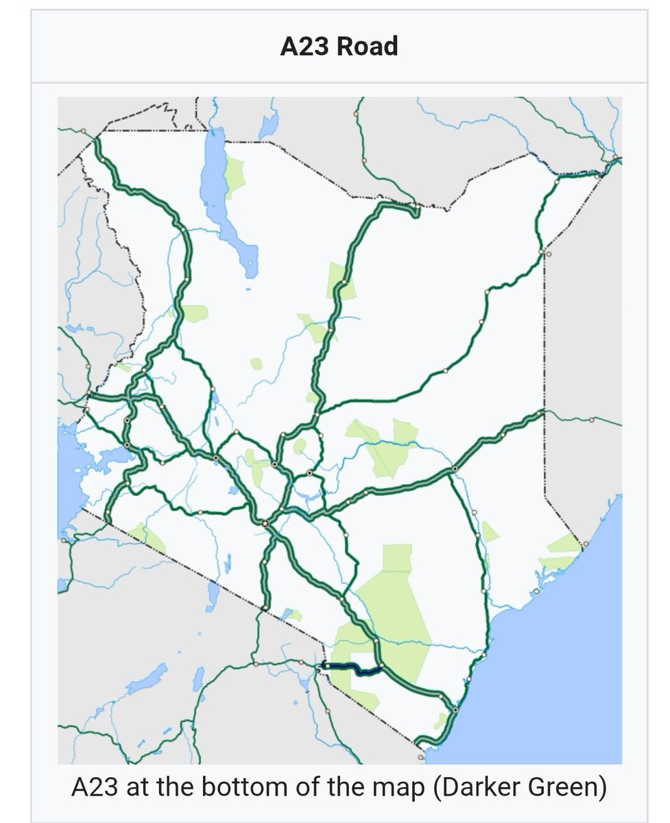 TaitaTweeps's tweet image. A23 is a major road linking the towns of Voi and Taveta, before crossing the Tanzanian border and serving the towns of Moshi and Arusha.
#FreeMwabiliMwagodi