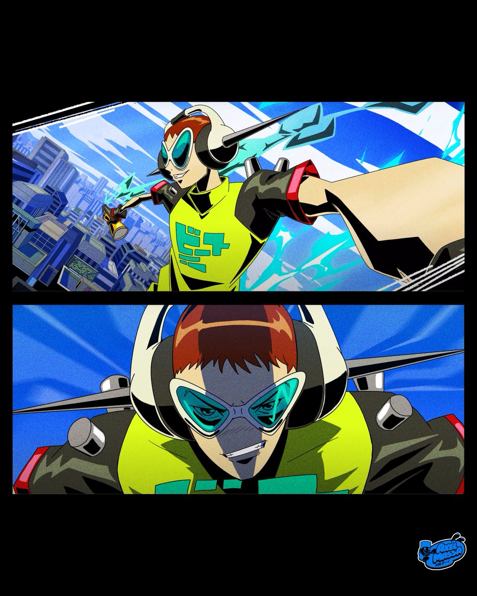 🚨YO RUDIES!🚨
Y’all showed up for GUM, can BEAT get some love too?
Peep his design sheets: props, poses &amp; max nerd energy!
What’s your fave detail? lemme know down there , don't forget to be loud AF to  <a href="/SEGA/">SEGA</a> 
#JetSetRadioHeroes #2DAnimation #CharacterDesign #IndieAnimation