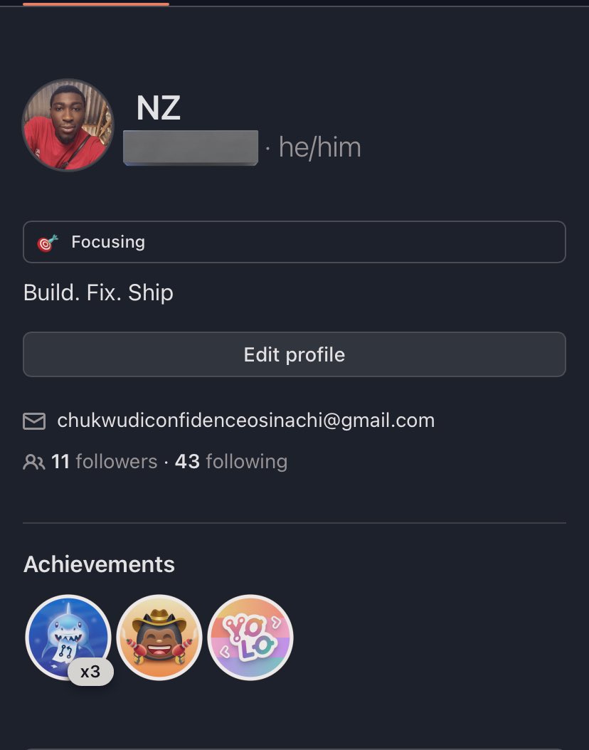 CodeByNZ's tweet image. as a dev why do u need more than 11 followers on GitHub?