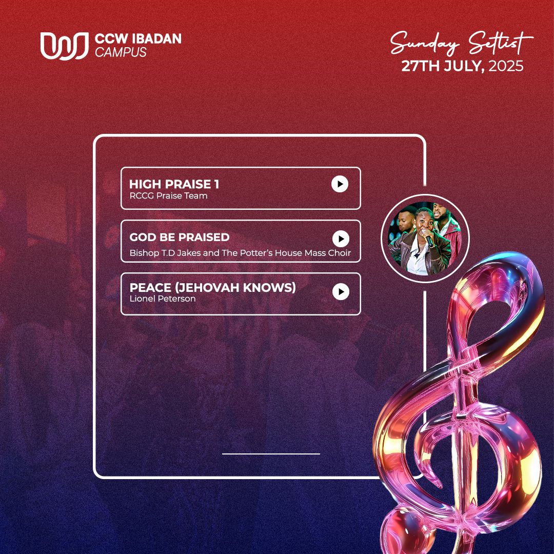 cci_ibadan's tweet image. Ready for service tomorrow? 😁

We&apos;ve made a set list to help you prepare even better! 💃

Plug in, put finishing touches on your Landmark outfits and come expectant! 🥳

#Landmarks 
#CCIIbadan 
#CCIGlobal
