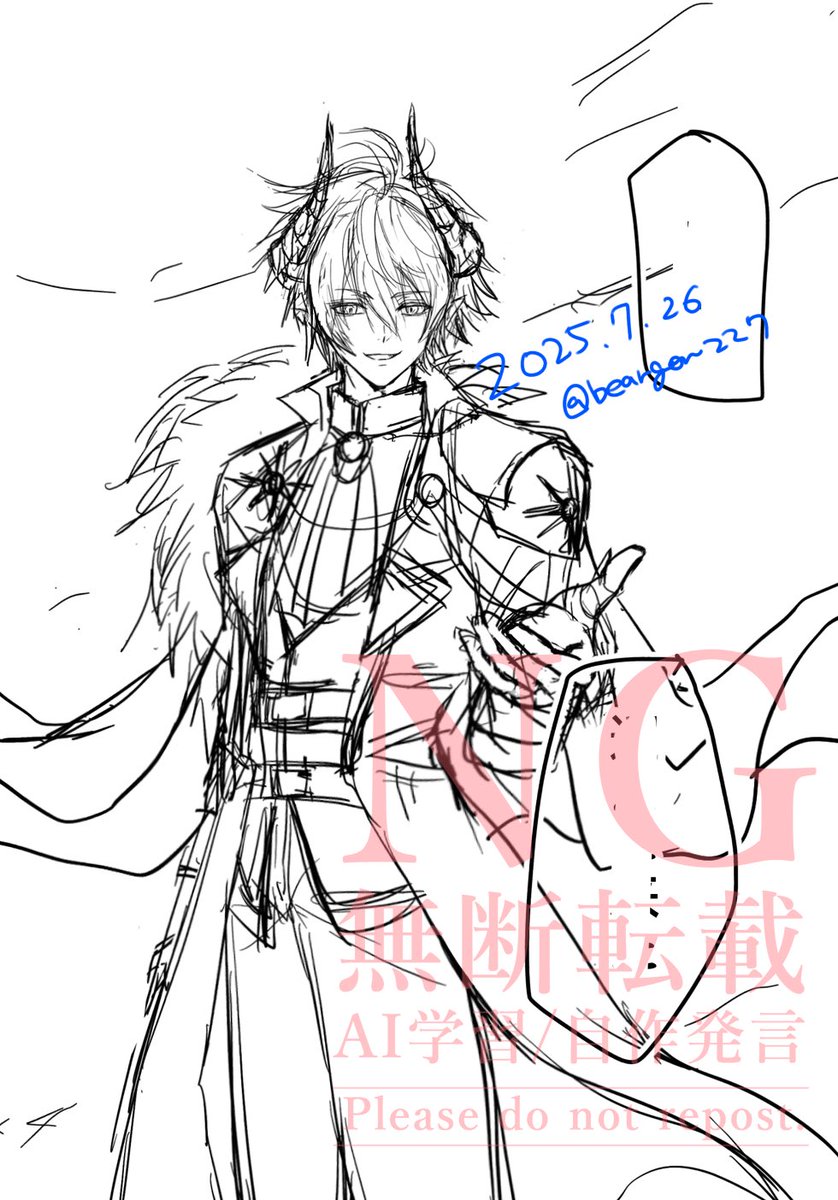 beargon227's tweet image. WIP
ずっと絵をあげてませんがなんか描いてます😇
大人オルくん久しぶりに描いたら優男っぽい…か…？
ちびオルは油断すると等身伸びるし気をつけねば…