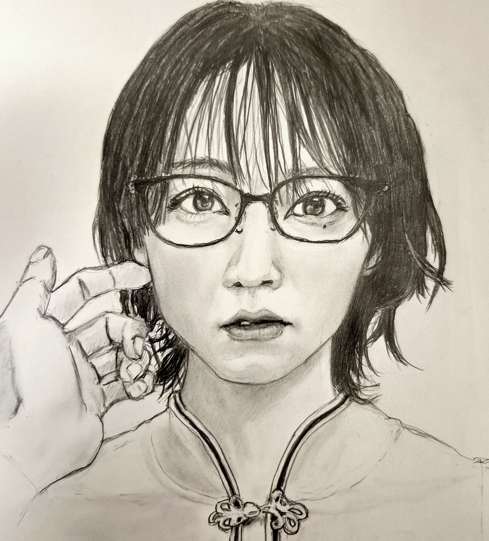 鉛筆画 吉岡里帆さんA3 riho_yoshioka 吉岡里帆ちゃんの 鉛筆画だけのpostです