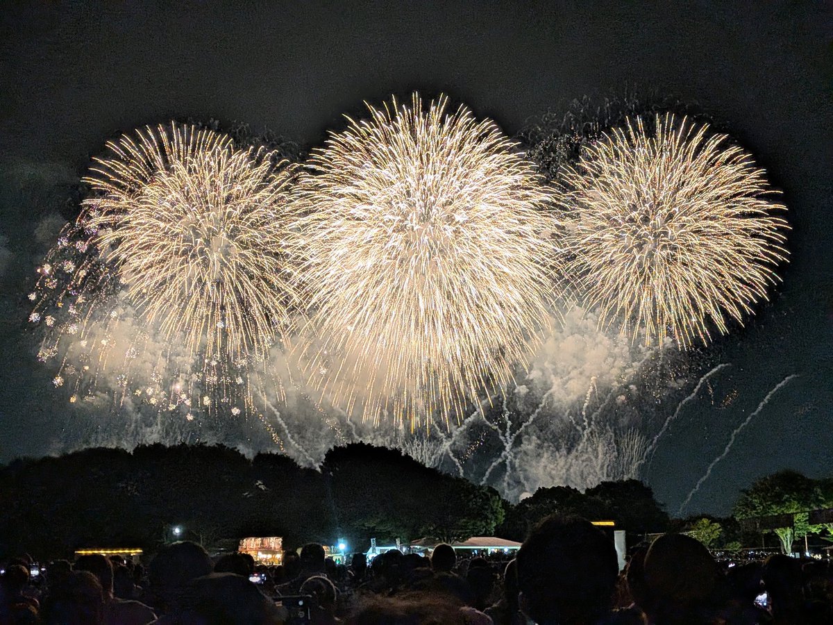 e_i_k_'s tweet image. 立川の昭和記念公園 花火大会に行ってきました!
同日開催の隅田川花火と迷いましたが、混雑が比較的避けられて、芝生にゆったり座って見られる立川を選びました🎆
観覧のベストポジションがとれて、大迫力でした!
本当にきれいで、大満足です◎