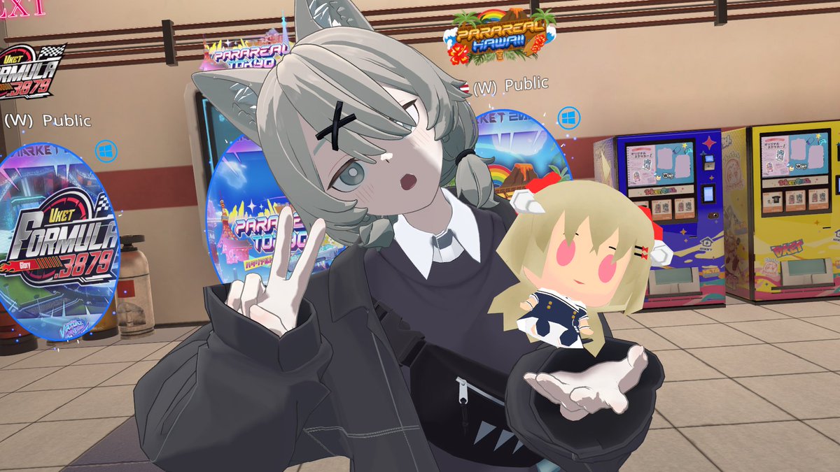 OJavanP's tweet image. 最後のお写真タイムのときせっかくだから花咲ぬいとも一緒に撮ってもらった!推しと推しが一緒にいる写真とか大好きオタクである故……かわいい同士の写真、ありがとうございました✨
#VRChat #Vket #magamitsuki