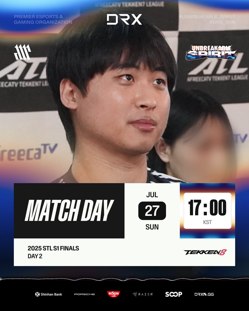 DRX_CHALLENGE's tweet image. ๐ #STL2025
โ๏ธ Season 1 - FINALS - Day2
๐ฎ #TEKKEN8. @LowHigh92
โฐ July 27. 17:00 KST
๐บ KR. ch.sooplive.co.kr/atl
#UnbreakableSpirit #DRXWIN #FGC