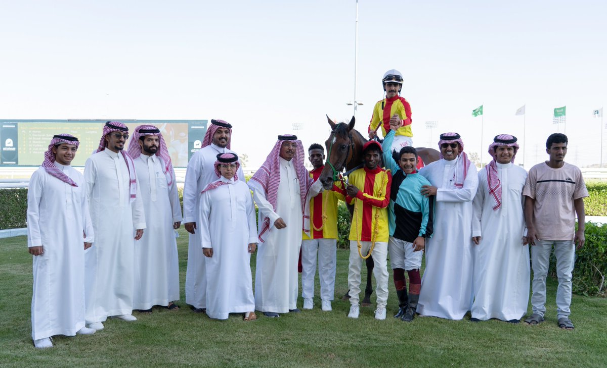 JCSA_Racing's tweet image. Victory in the opener goes all to DACTORAH SALWA. Congratulations to owner Saad Ali bin Bedn, trainer Baden Alsubaie and jockey Mohammad Alyami. #SaudiRacing