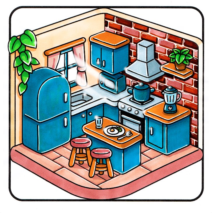 ripplecoloring's tweet photo. ๐ Ripple Coloring Challenge is live!
This cozy kitchen is one of the free pages!
Tried 3 color versionsโsee them in the guide ๐จ๐
#colorwithme #coloringbook #cozykitchen #cozycoloring https://t.co/slgJY1ysvd