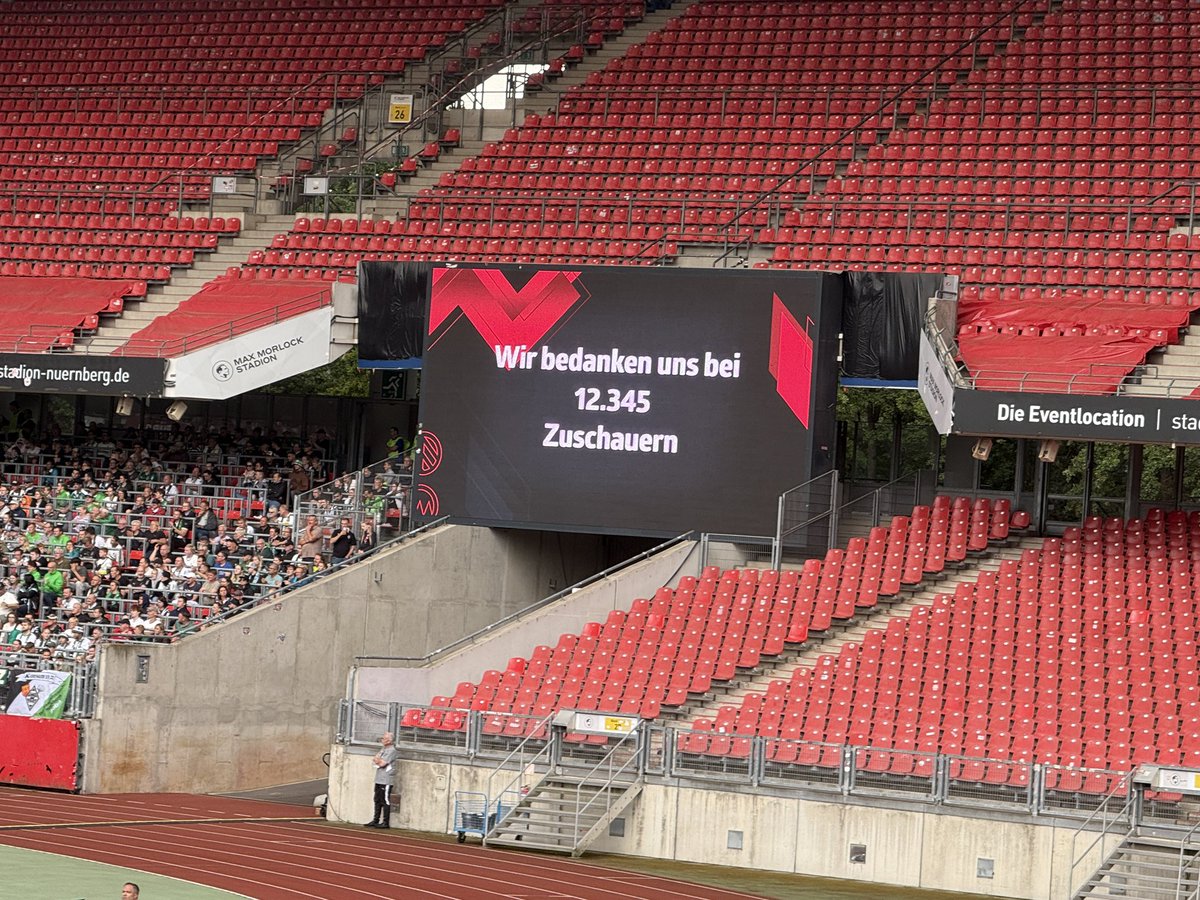 BILD_FCN's tweet image. Die Zuschauerzahl für diese Generalprobe, wo es gleich zur Regenschlacht kommen könnte