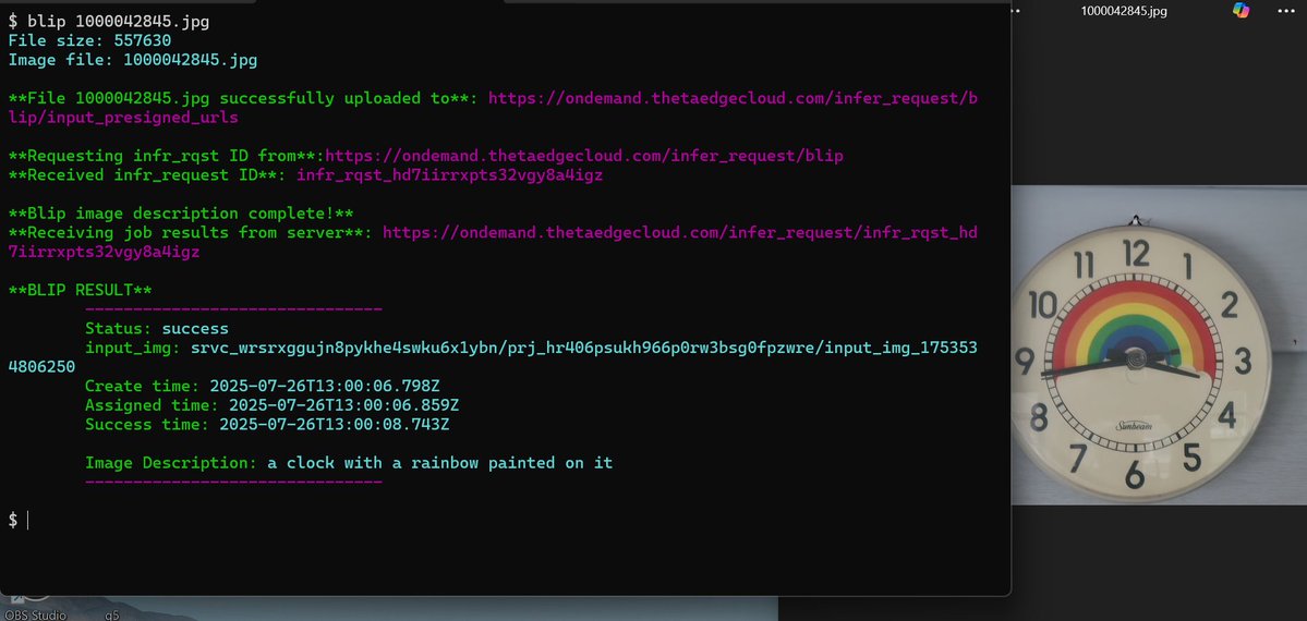 Ondemand community nodes arent messing around with blip jobs!  Expect blazing fast results at a penny each, you get almost 4 jobs per tfuel! Only through Edgecloud's hybrid architecture!  Completion times are shown in the result box.  LFG!!! 🚀