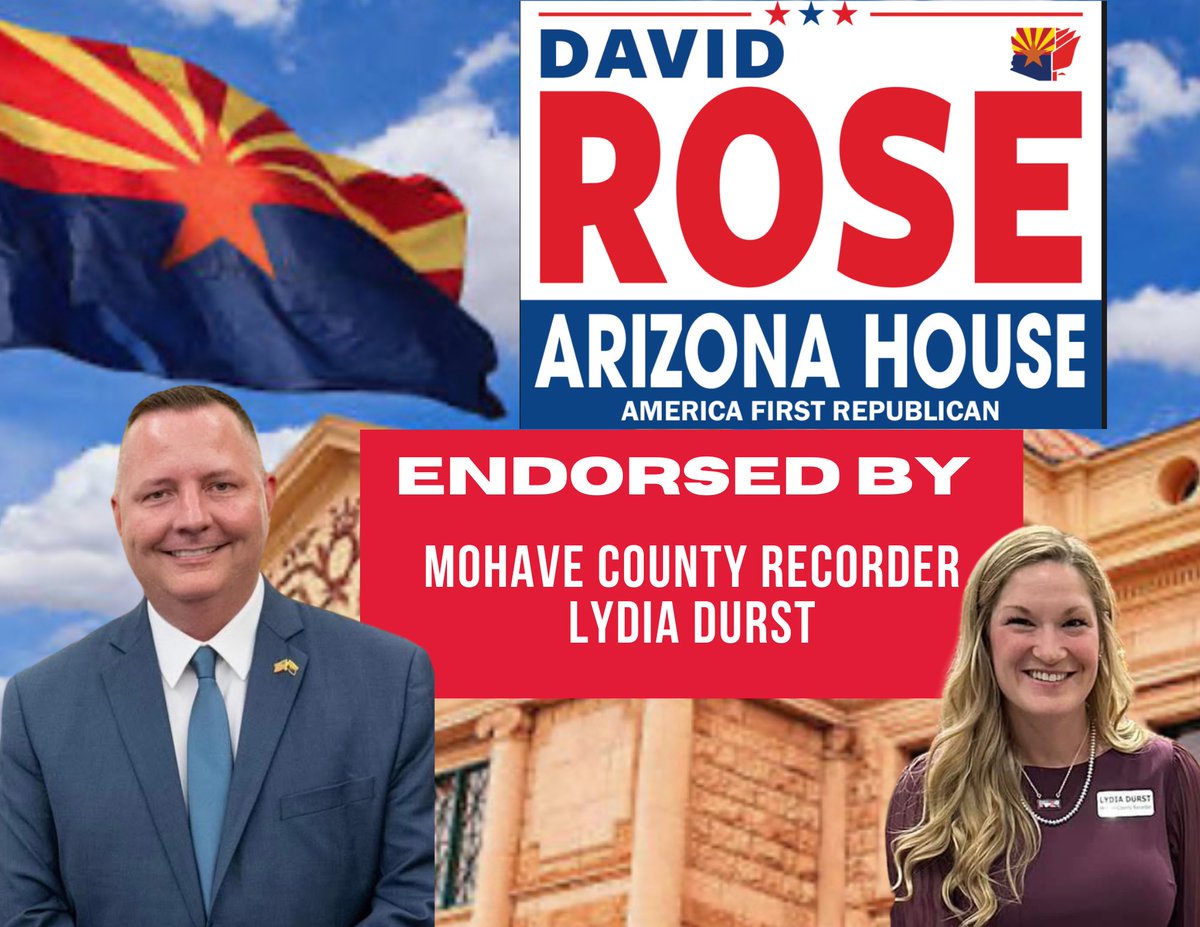 🚨 ENDORSEMENT ALERT 🚨

I’m honored to announce that I’ve received the endorsement of Mohave County Recorder Lydia Durst!

Recorder Durst is a strong constitutional conservative who has worked tirelessly to ensure election integrity and transparency in Mohave County. Her trust