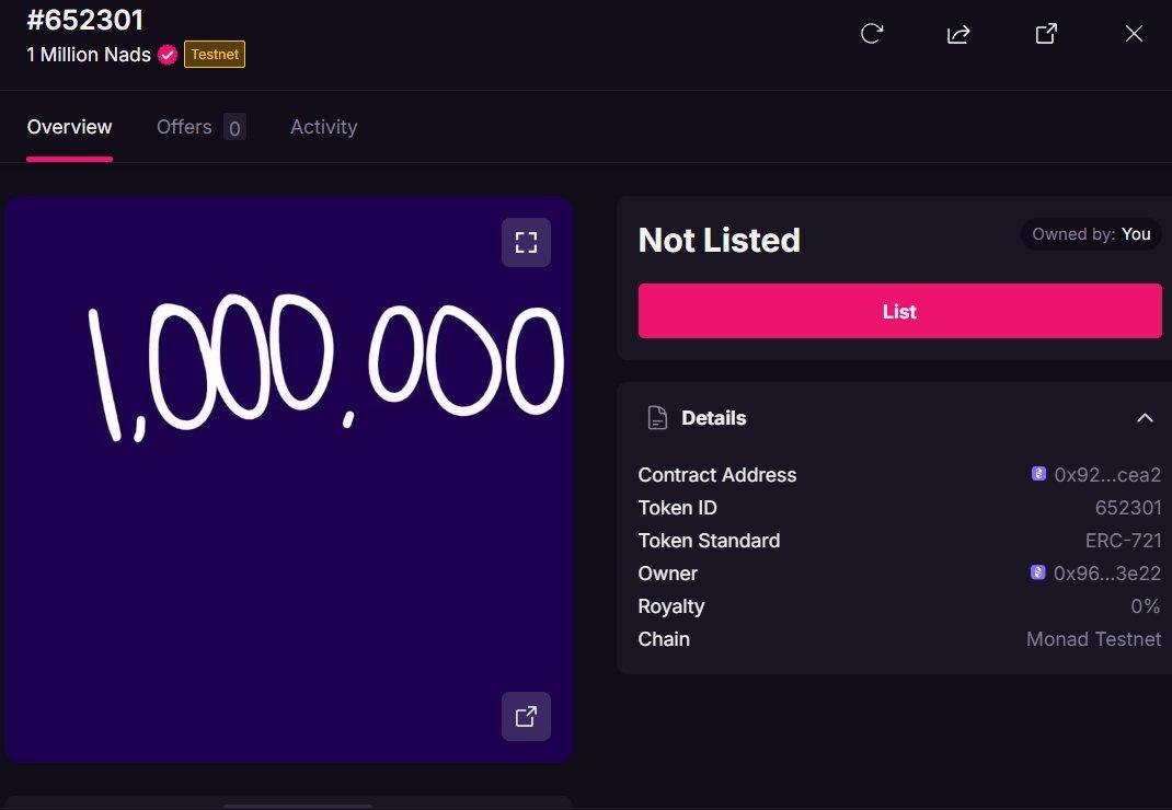 hcrypto701's tweet image. Do you have this NFT on Monad Testnet?