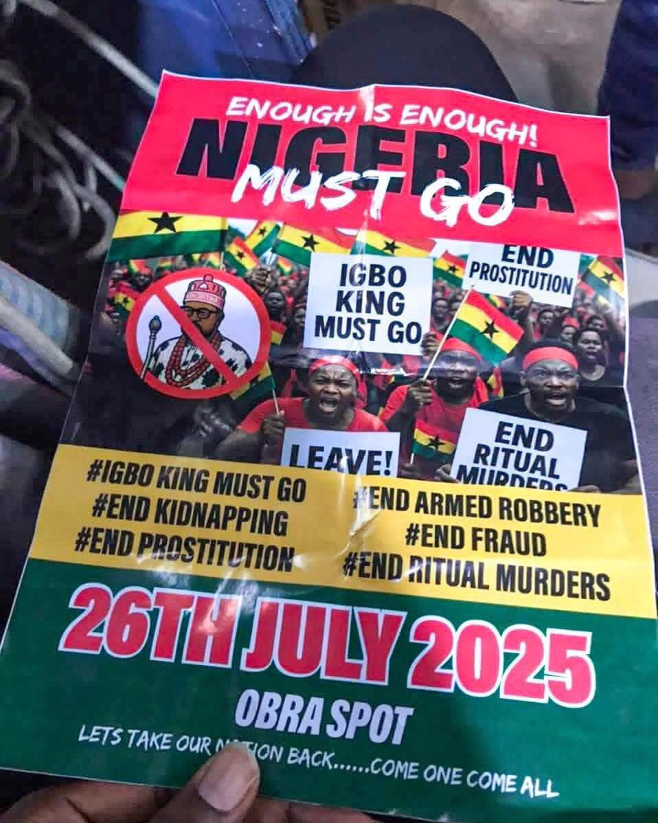 Voiceofigbos's tweet image. I want to specially remind Yoruba Ronus terrorists that Today is 26th July 2:17pm Nigeria Time.
And Eze Ndigbo in Ghana is not yet Back in Nigeria. Will Yoruba allow this to happen after they spent years working against Ndigboin Ghana.
May your Bigotry Labour continue to be in…