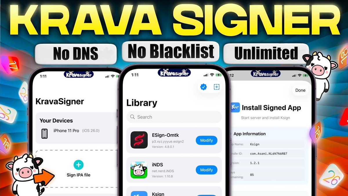 Techjunkie_Aman's tweet image. 🔥No more 7-day resets. No more blacklists. No more PC.
Just UNLIMITED sideloading with KravaSign 🔥
✅ No revokes
✅ Sign IPAs on iPhone
✅ JIT, VPN, Notifications

🎥 Watch now 👉 youtu.be/E6IKe9IAO8g
#KravaSign #Sideloading #NoRevokes #iOS #Delta #InstagramPlus