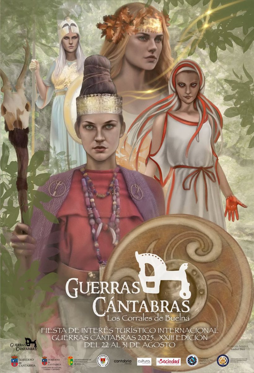Presentamos el cartel anunciador de la XXIII edición de las Guerras Cántabras, Fiesta de Interés Turístico Internacional.
La fiesta se celebrará del 22 al 31 de agosto de 2025 en Los Corrales de Buelna. ¡Os esperamos!
Autora: Marisa Ajuriaguerra